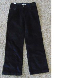 Girls Velvet Pants 10 Black SO Adjustable Waist Glitter 4 Pocket Stretch